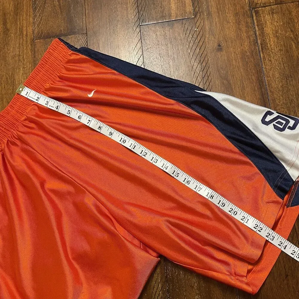 Nike Syracuse Team Basketball Shorts Mens XL Orange Navy Mesh Gym